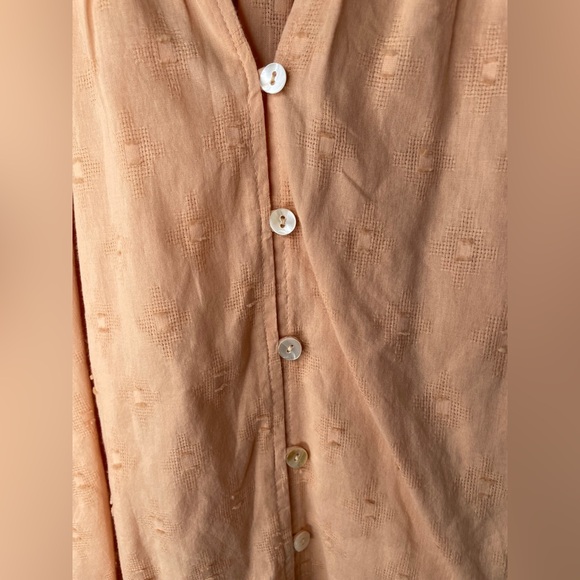 NWT Cleobella Antonia Puff Sleeve Peasant Top Light Peach Size Small - Picture 9 of 11